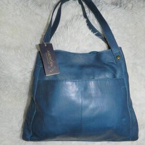 American Leather Liberty Shopper Shoulder Bag HTF Midnight Blue 🆕 FAST😮‍💨⚡🚚